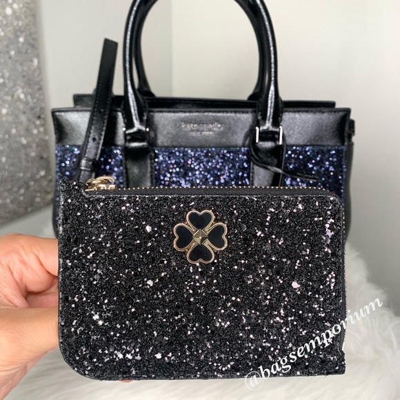 Kate Spade Cameron MD Glitter Satchel Purse Set - Picture 2 of 8